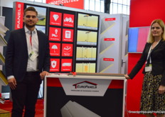 Adam Szczepanski and Monika Urbanska with Europanels. They also produce sandwich panels.